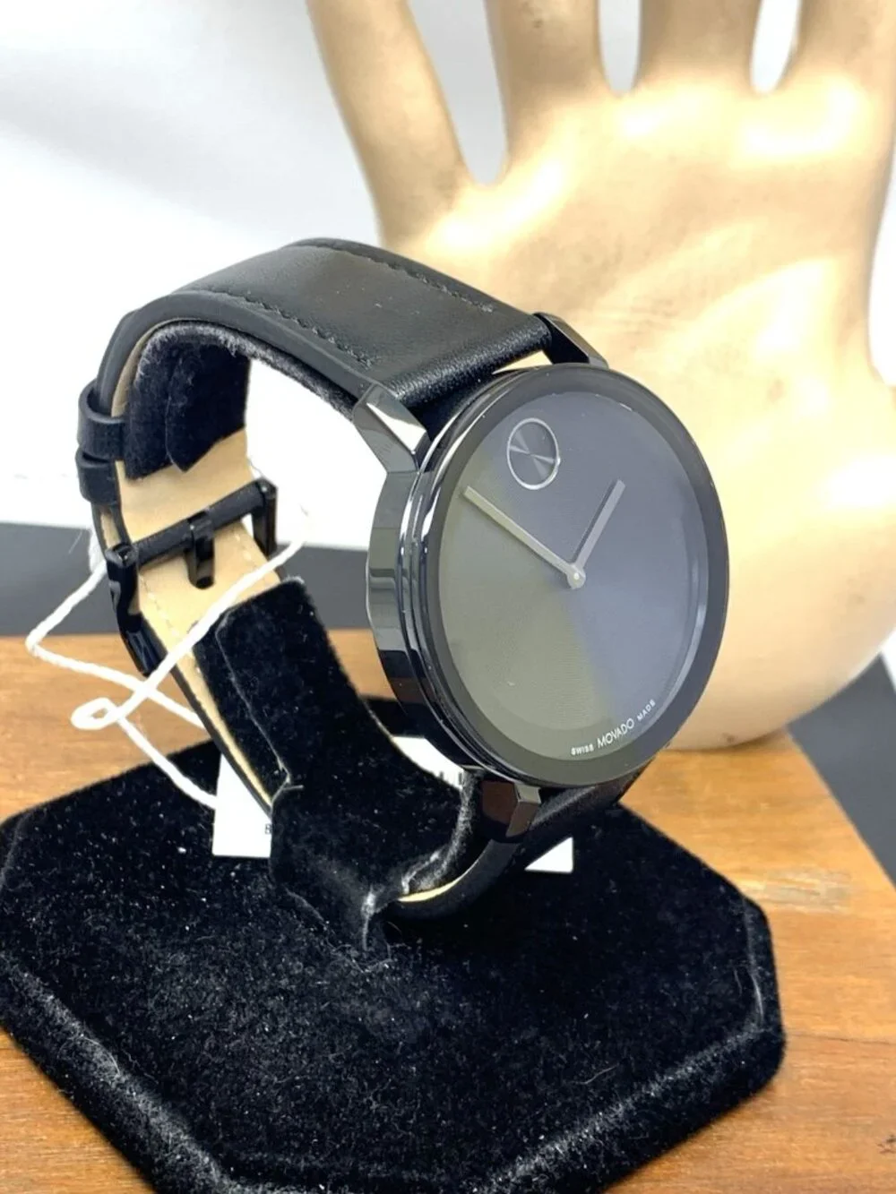 Movado Men's Watch 3601123 Bold Evolution Swiss Quartz Black Dial Leather Band
